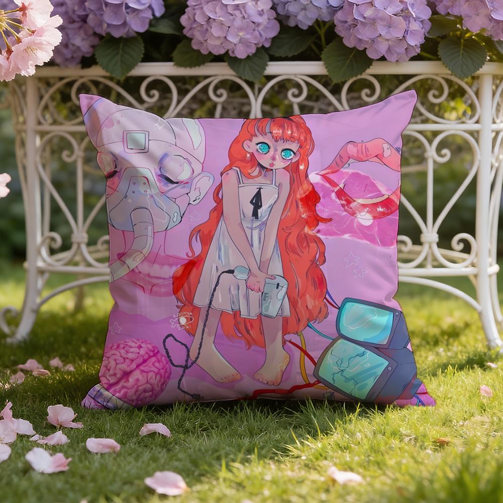 AnimeWonder Egg Priority Cushion Cover Home & Car Dual-Scene Pillow Cover: Reversible for Premium Comfort