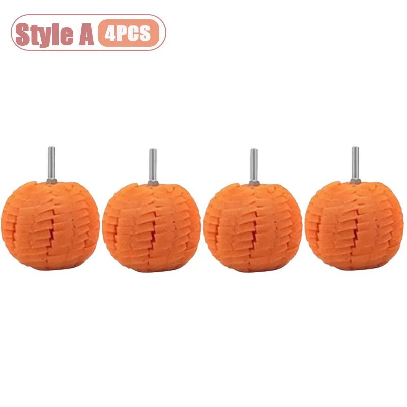 Car Drill Polishing Sponge Pad Kit Hub Polishing Pads Metal Cone Polishing Ball for Rim Cleaning Automotive Detailing Care Tools