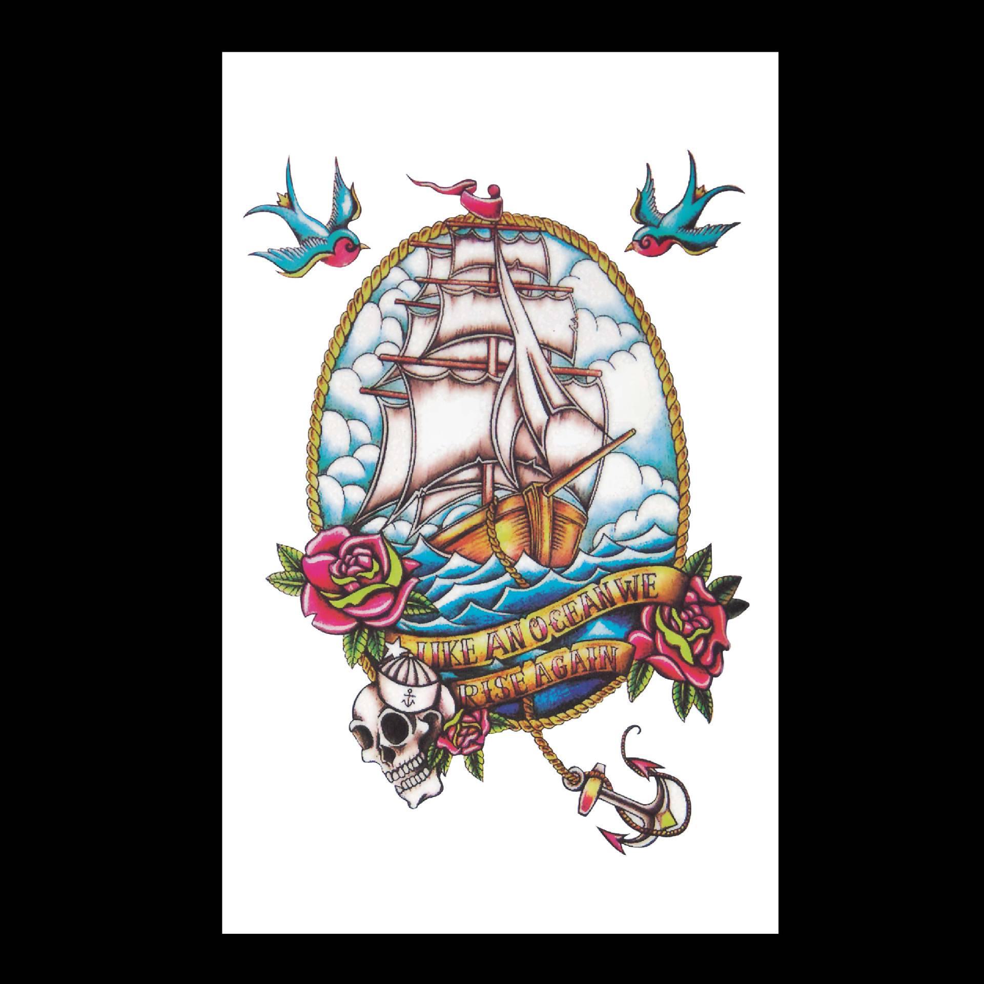 

Водонепроницаемые наклейки для татуировки: Волк, Карп, Гуань Гун, Череп, Пламя, Гейша, Крест, Сова, Цветы 12*19cm