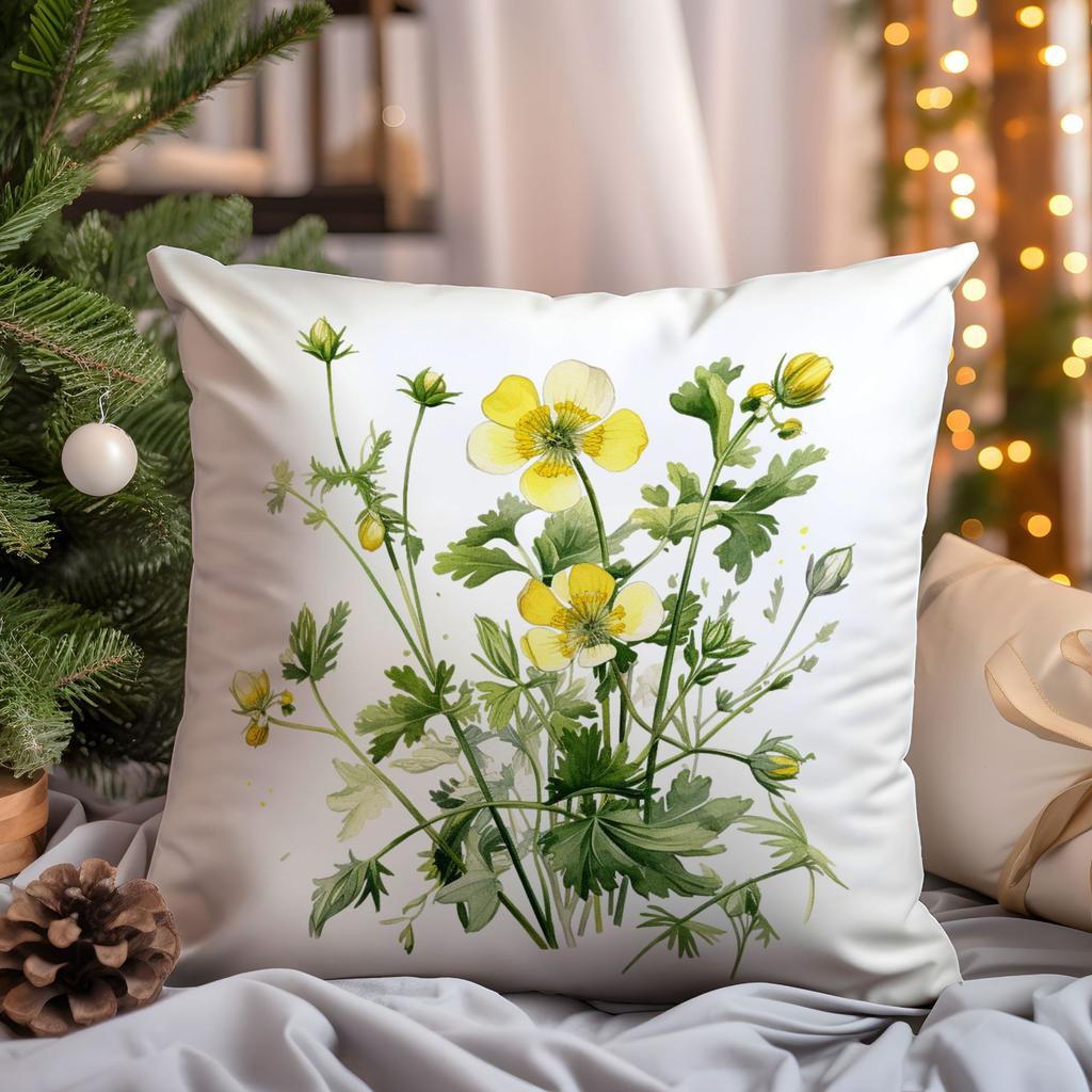 Amerikansk Växt- och Blomkuddfodral Hushåll Soffkudde Bil Balkong Kuddfodral Dekoration