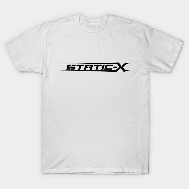 

Men Black Print T-shirt Static-X No-Cut Transfer Paper Print Cotton Tshirt 4XL білий