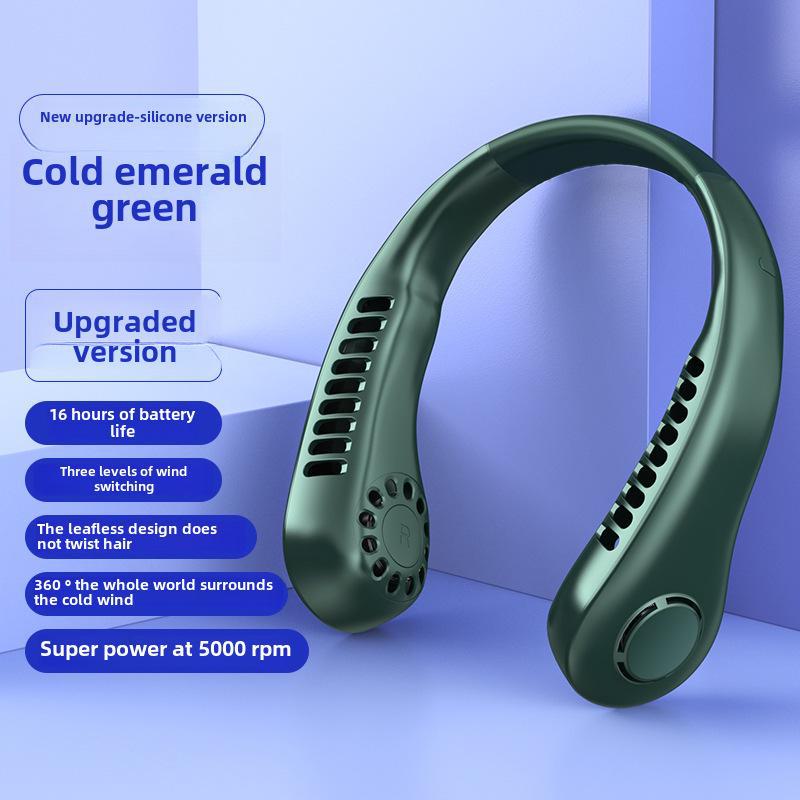 2023 Portable USB Rechargeable Neck Hanging Fan – Compact and Hands-Free
