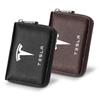 Leather Car Driver's License ID Card Bank Card Wallet Car Styling For Tesla Model 3 Model X S 2016-2023  Model Y Decals TM3 TMX
