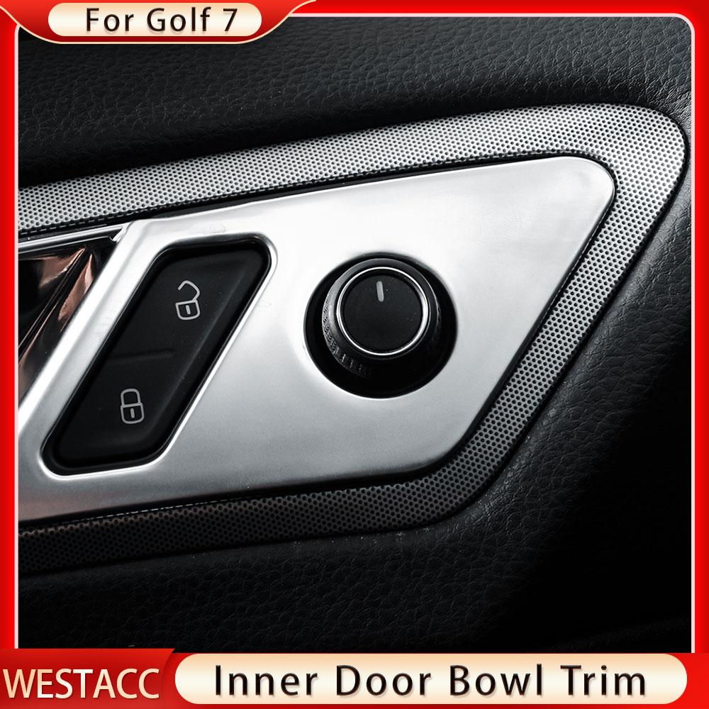 ABS Autotürgriff-Panel-Abdeckungsverkleidung für Volkswagen VW Golf 7 7.5 MK7 MK7.5 2013- Türsitzverriegelungsknopfpanel