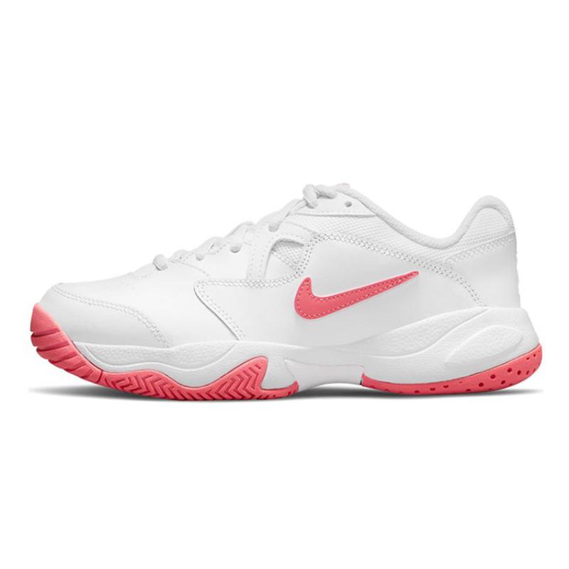 Nike Court Jr. Lite 2 Low-Top Tennis Shoes Pink/White GS Sneakers CD0440-166