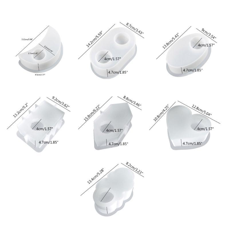 1Pcs Tealight Candle Holder Resin Molds,Silicone Candle Holder Molds for Epoxy Resin Casting,DIY Valentine's Day Gifts