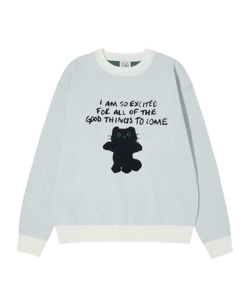 LMR Shangyongi Character Jacquard Crew Knit Ivory