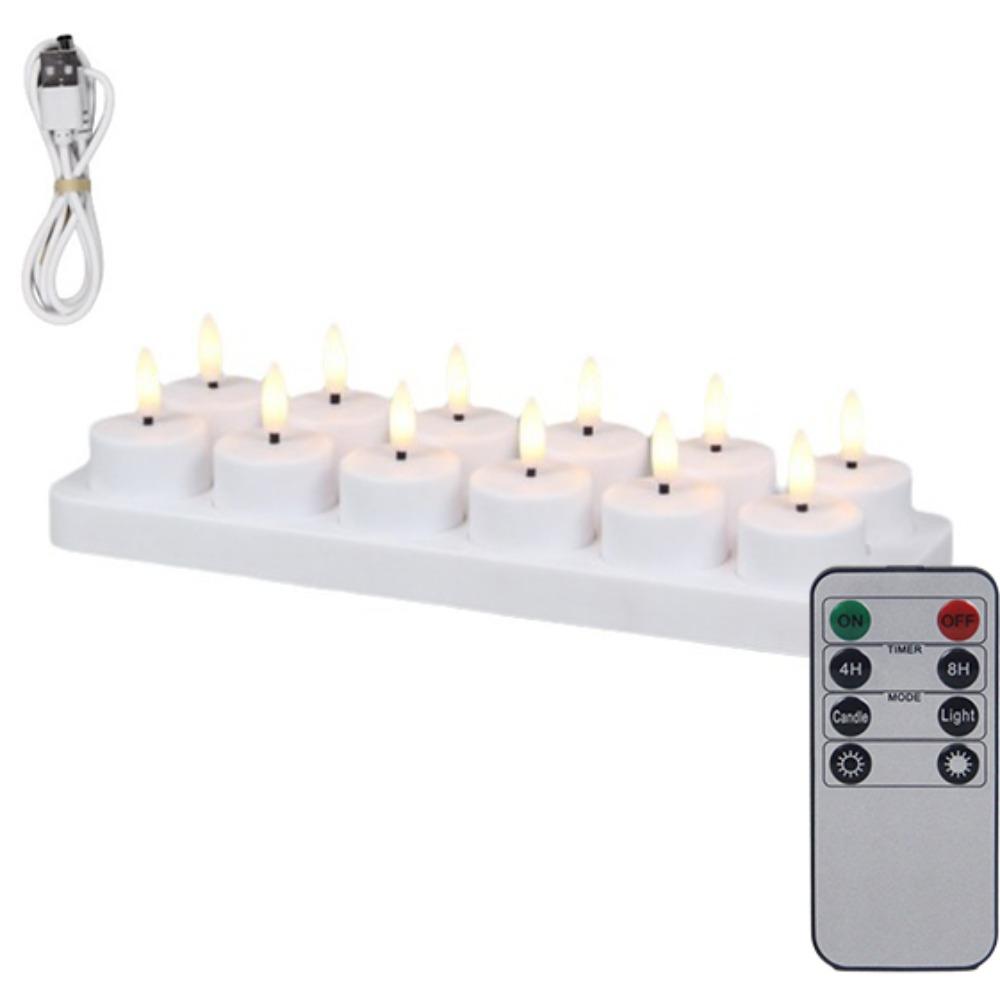 4/6/8/12 PCS Flameless Christmas LED Candle Light Remote Control Electronic Candle  New Year