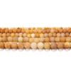 1strand/lot 4/6/8/10mm Yellow Matte River Stone Natural Stone Round Loose Spacer Beads For DIY Bracelet Jewelry Makings Supplies