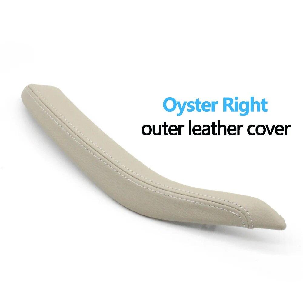 Car Interior Passenger Doors Pull Handle Outer Leather Cover Replacement For BMW X5 X6  F15 F16 2014-2018