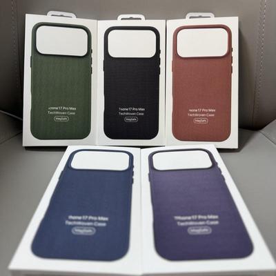 iPhone 17 Pro Max Magnetic Woven Texture Case with AI Button Animation