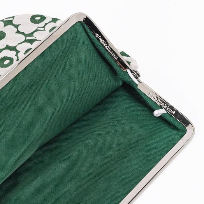 Marimekko Pouch Unikko Double Print Reversible Green Black 91774