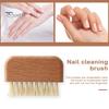 Bristle Nail Brush Solid Wood Gentle Cleaning Tool Removes Stains Convenient Nail Cleaning Brush for Hands Nails