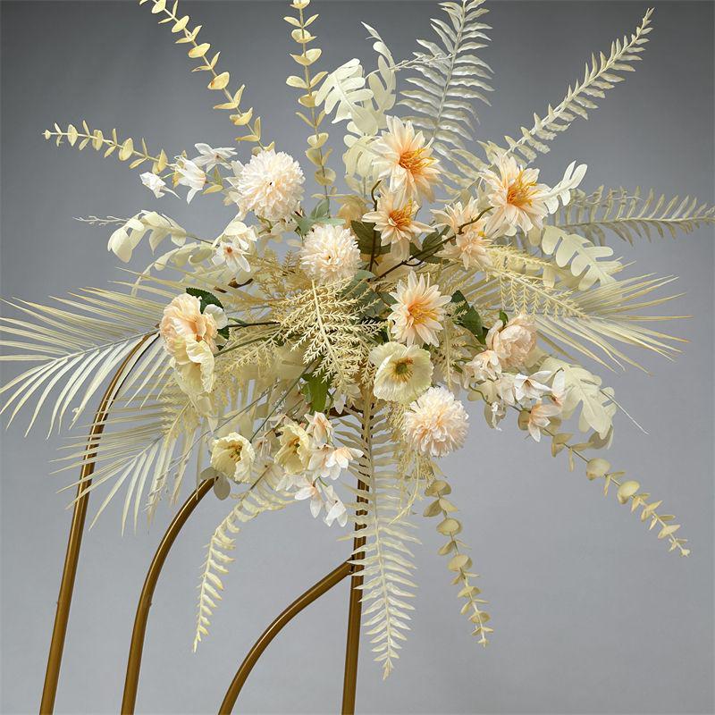 Wedding Floristry: Simulated Flower Scene Arrangement with Seven Optional Colors for T-Stage and Aisle Decoration