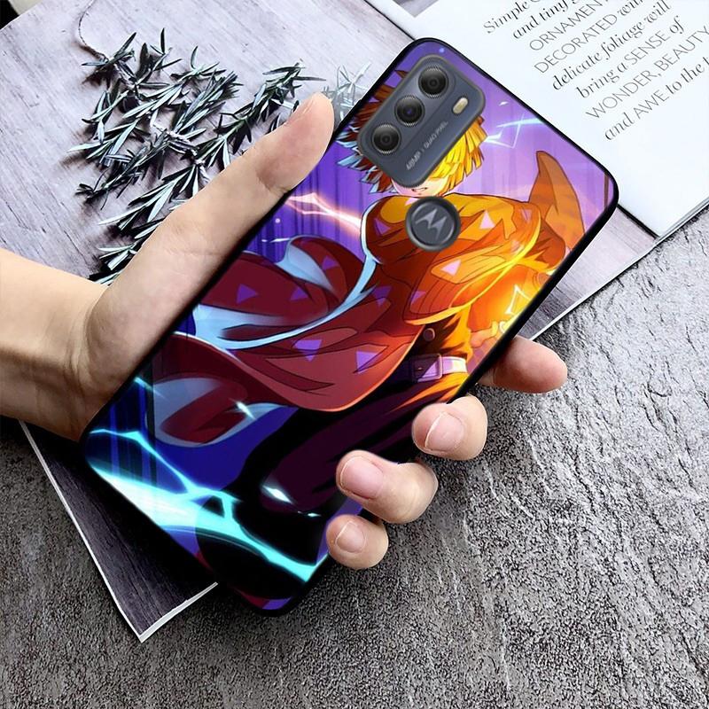 Demon Slayer Zenitsu Phone Case for Motorola Moto E32 E20 E40 G22 G52 G20 G30 G100 G60 G50 G10 GPure GStylus G9 One Action Macro