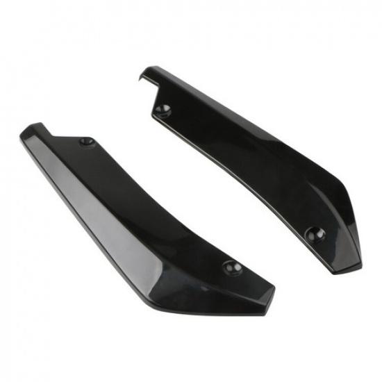 2X Glossy Black Rear Bumper Diffuser Splitter Canards For Chevrolet Accessories