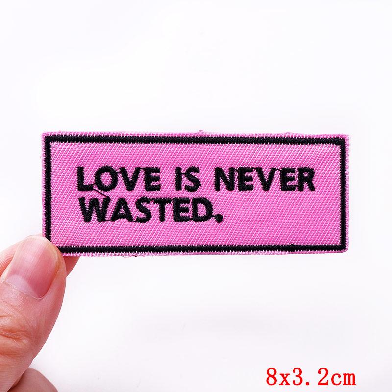 Positive Energy Letter Patch Cartoon Inspirational Quotes Embroidered Patches Iron On Patches For Jeans Jackets Sew Patch DIY