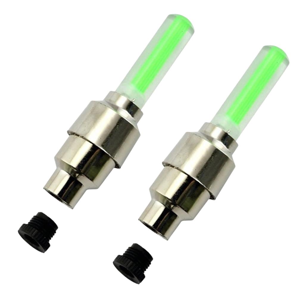 2PCS Lumières LED Vélo Vélo Bouchon de Valve de Pneu Lampe de Poche Auto Voiture Moto Valve d'Air de Pneu Rayons de Roue Lumière Accessoires de Vélo