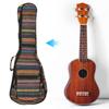 Ukulele Bag Ethnic Style 4‑String Guitar Double Shoulder Strap Case Built‑in Thicken Cotton