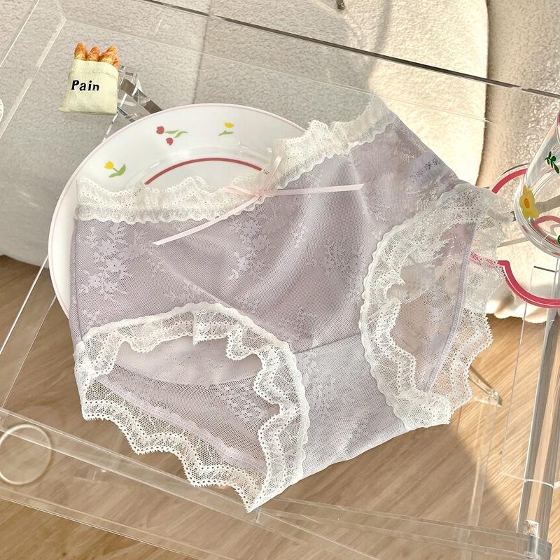 Damen-Unterwäsche, Spitzenhöschen, weich, sexy, schnell trocknende Mesh-Slips