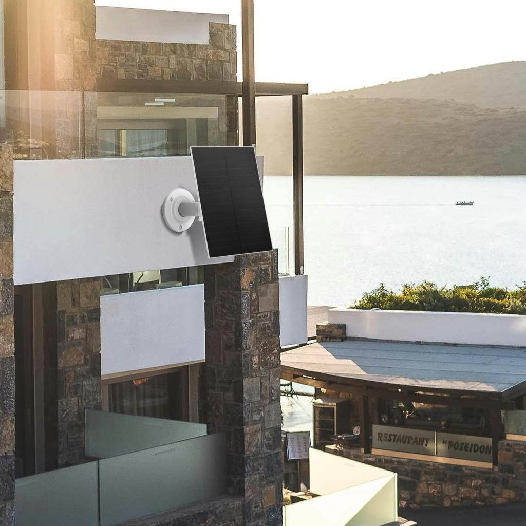 Nicesolar USB Solar 5V Kompaktowy Solarny IP65 do Zabezpieczeń Panel Solarny Zasilany Energią Słoneczną, 8W, Kompatybilny z Zewnętrznym Użytkowaniem, Ładowarka, Wodoodporny, Złącze Type-C, Kamery,
