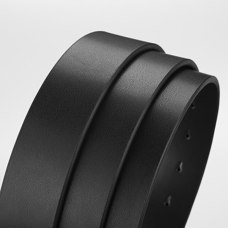 Rotatable Pin Buckle Double-Sided Belt Body Can Be Used Men'S Leather Belt, High-End Urban Leisure Belt Trendy