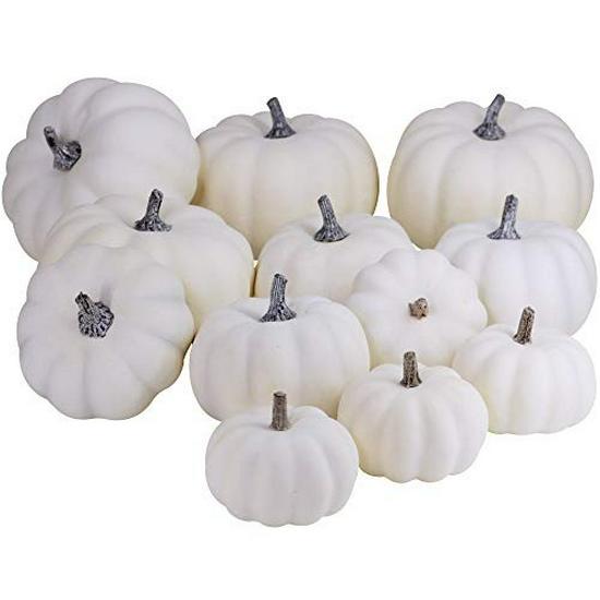 White and Yellow Pumpkin Model for Halloween and Christmas Decoration Wreaths