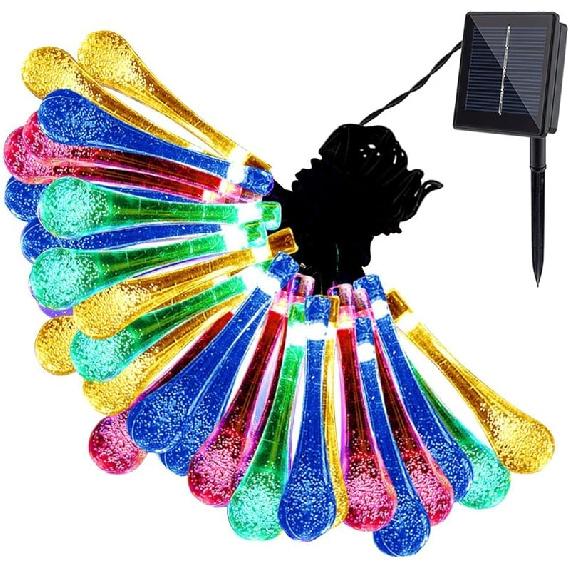 Hann Solar LED Star String Lights 12ft 20LED Decoration Light for Garden, Yard, Home, Landscape Festival Halloween Christmas Party Wedding Tree (20