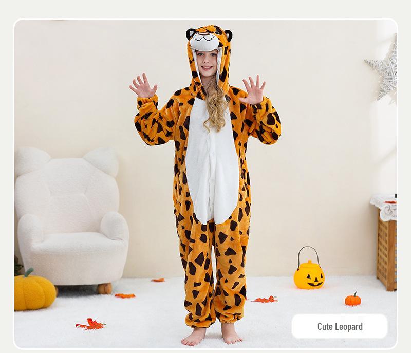 Michley Kids & Teens Animal Flannel Onesie - Homewear & Party Outfit