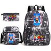 One Piece Tony Chopper School Bag Set Kids Backpack Shoulder Bag Pen Case Anime Print Casual Daypack for Children