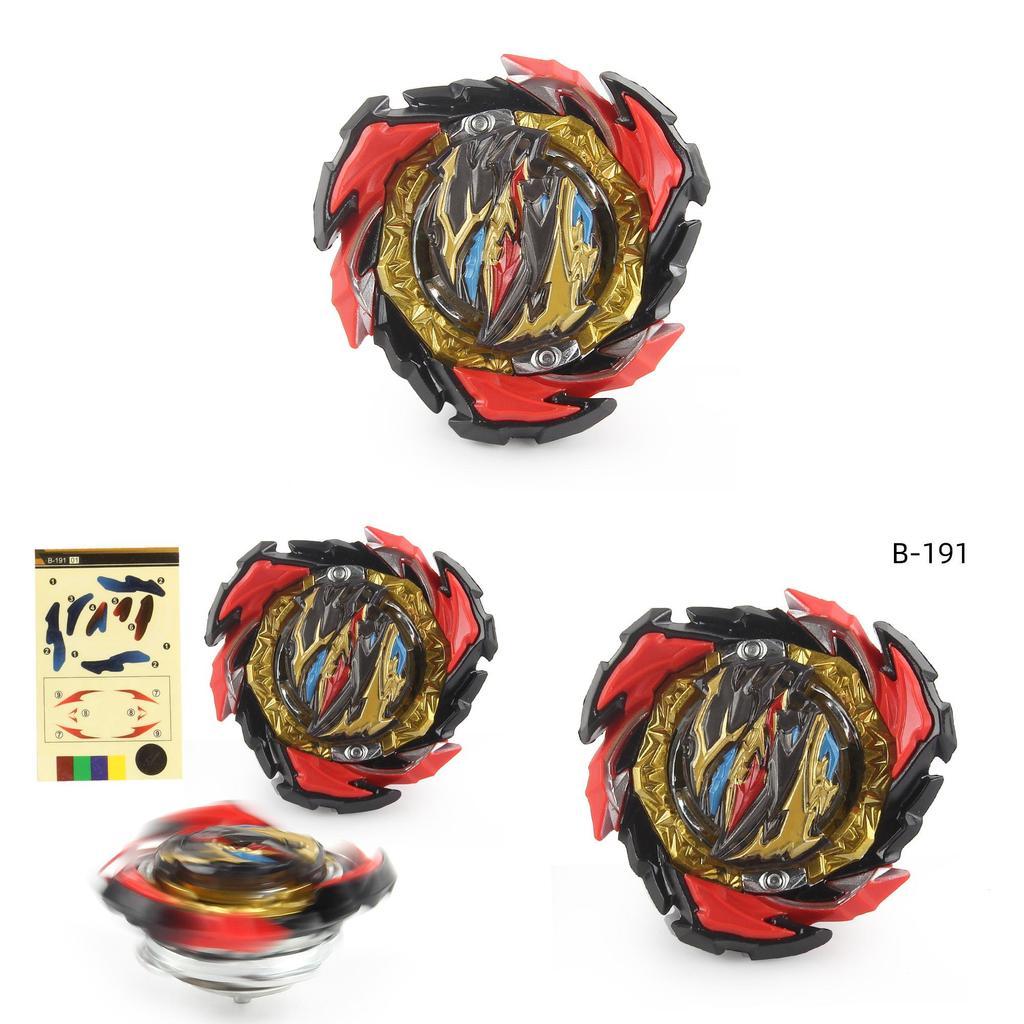 B-191-01 Чорний Сплав Бойовий Дзиґа Іграшка Одиночний Пакет Гіро 67.8г