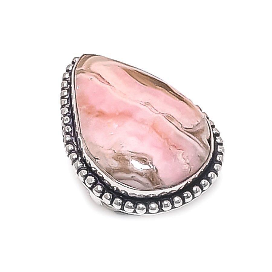 

Натуральный Родохрозит Драгоценный Камень 925 Стерлинговое Серебро Ювелирное Кольцо Размер 6 I0r50