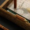 Portable Solid Wood Mini Ear Cleaner Keychains Ear Wax Removal Tool Earpick Cleaning Ears Ear Spoon Attached Key Ring With Cover