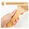 1 Pc Natural Bamboo Comb Paddle Detangling Hairbrush , Scalp massage comb , Wide-tooth comb No Bristle , Suit for Women Men Kids