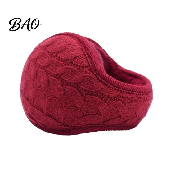 Cold Weather Winter Earmuffs Ear Muffs for Women Men, Foldable with Thickened Warmers Plush Lining, Soft Knit Thermal Outdoor Sports