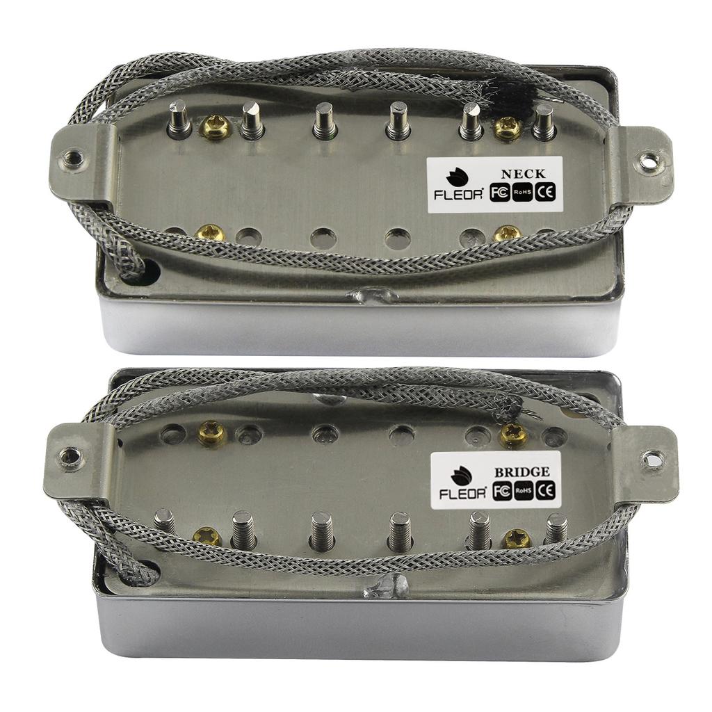 FLEOR 1pc Alnico 5 Pickup Guitar Humbucker Pickup for LP Guitar, Neck or Bridge,Chrome /Gold/Black