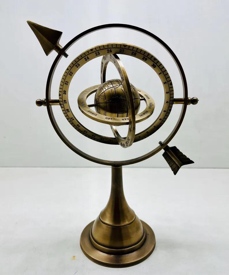 Antique Style Armillary Sphere Globe: Maritime Armilary, Brass Celestial Decor