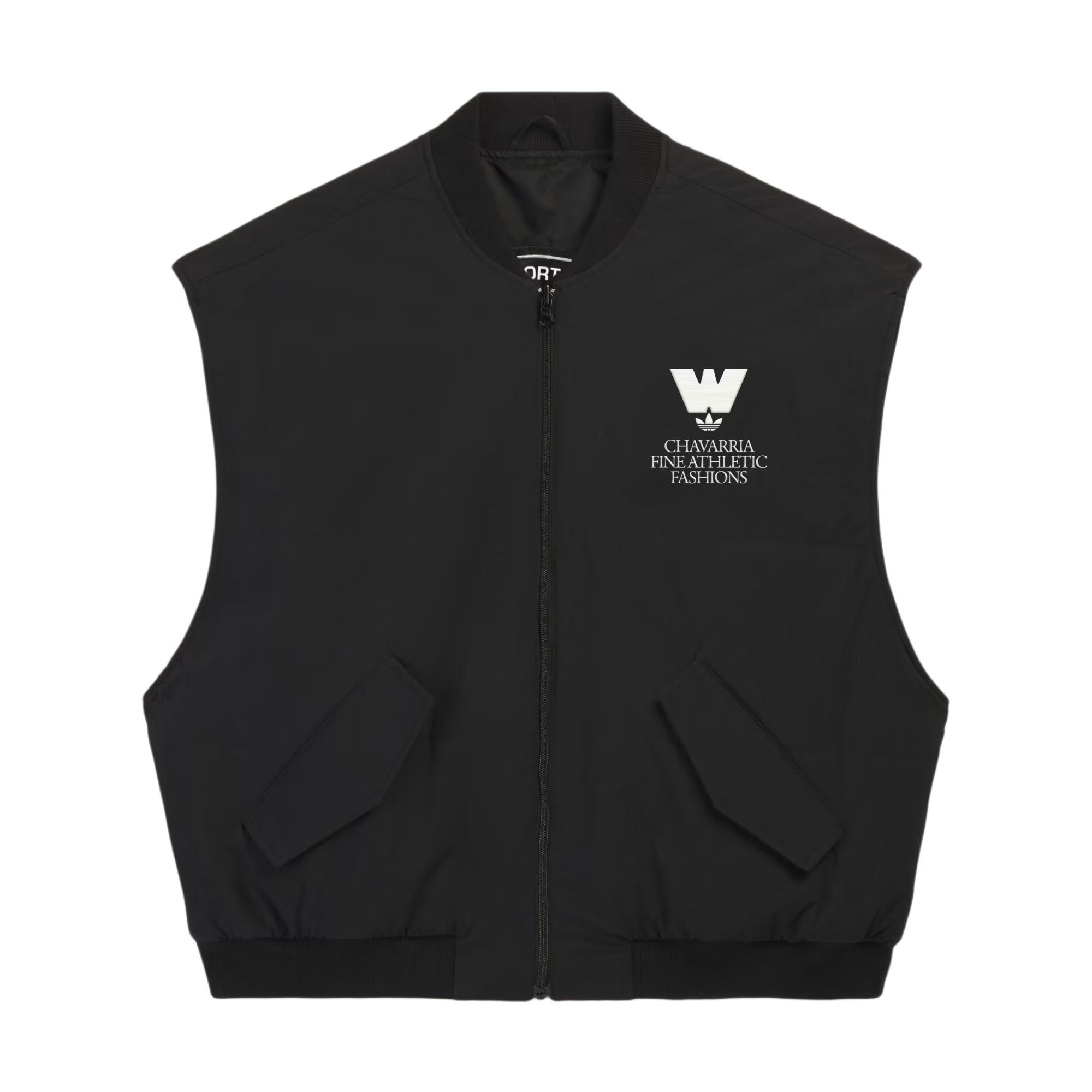 Adidas Originals × Willy Chavarria Padded Loose Baseball Collar Zip Sleeveless Vest Unisex Vests KS6437 XS