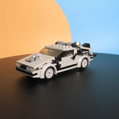 Buildmoc Carro Técnico Deloreaning De Volta para o Futuro Máquina do Tempo MOC-23436 Speed Champion Mini Modelo Blocos de Montar Brinquedos Presente