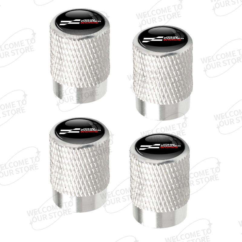 Aluminum For John Cooper Works JCW Logo Mini Cooper R59 R60 R61 F55 4pcs Car Decor Wheel Tire Valve Caps Stem Cover Accessories