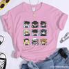 Women's new anime Harajuku printed T-shirt personalized women's casual T-shirt cartoon pattern T-shirt