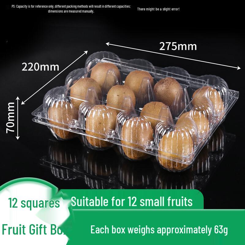 Disposable 12-Compartment Plastic Fruit Container