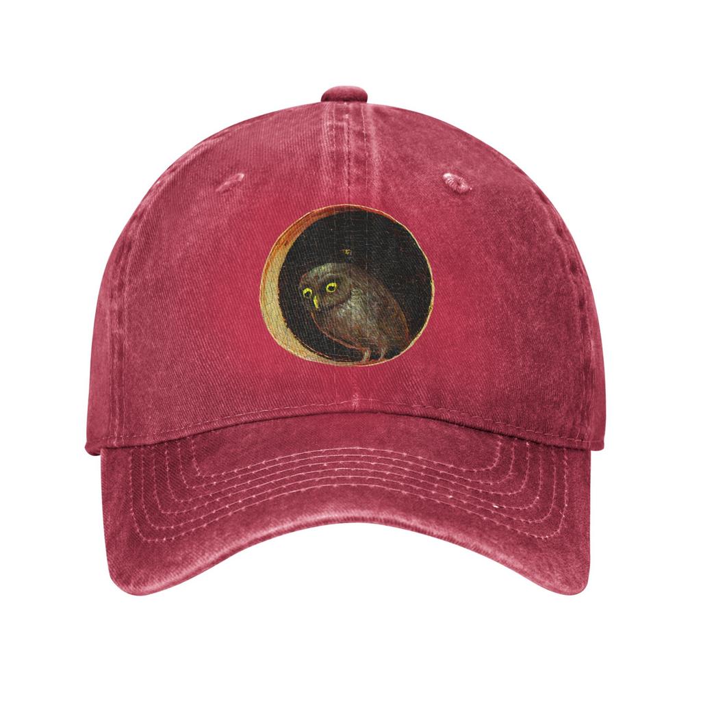 HieronymusBosch Owl Garden of Earthly Delights Unisex Baseball Cap Distressed Denim Washed Hats Outdoor Travel Soft Snapback