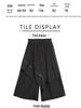 2025 Women's Autumn Elastic Waist Wide-Leg Culottes with Faux Two-Piece Design
