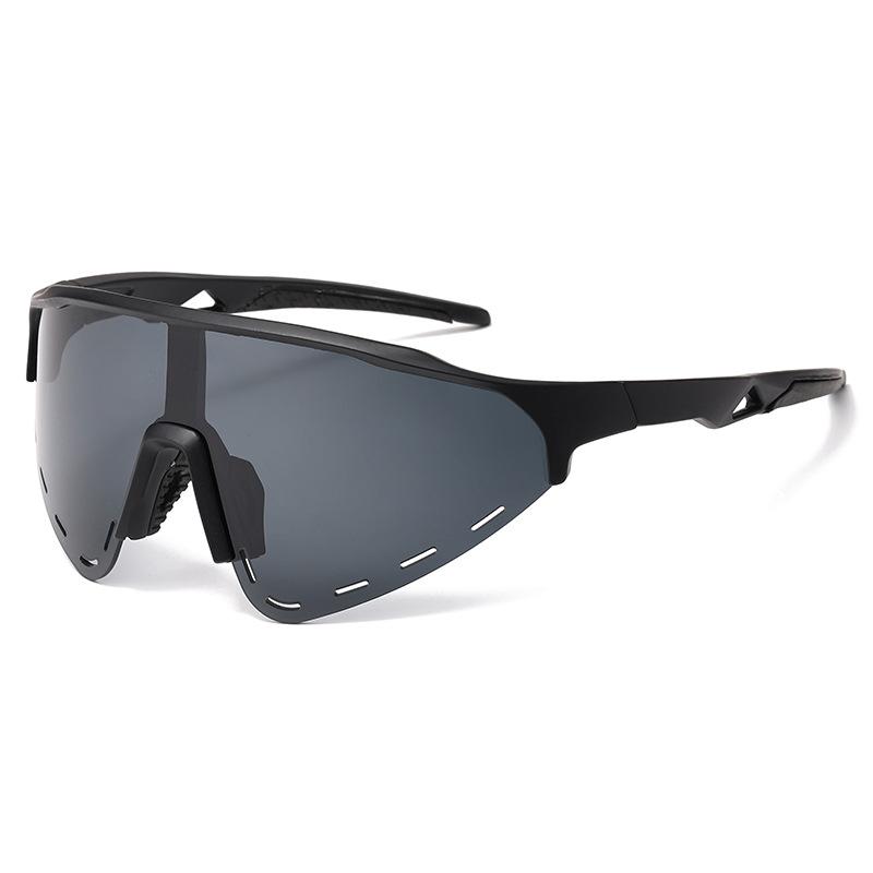 2024 Cross Border Spot New One-piece Large Frame Outdoor Cycling Glasses Colorful Windproof Sunglasses Sun Shading