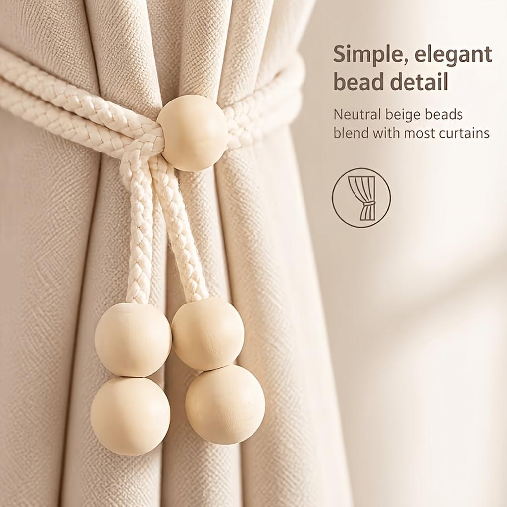 Adjustable Curtain Tiebacks, Modern Sheer Curtain Straps, Decorative Flower Holdbacks for Window Drapes and Home Decor