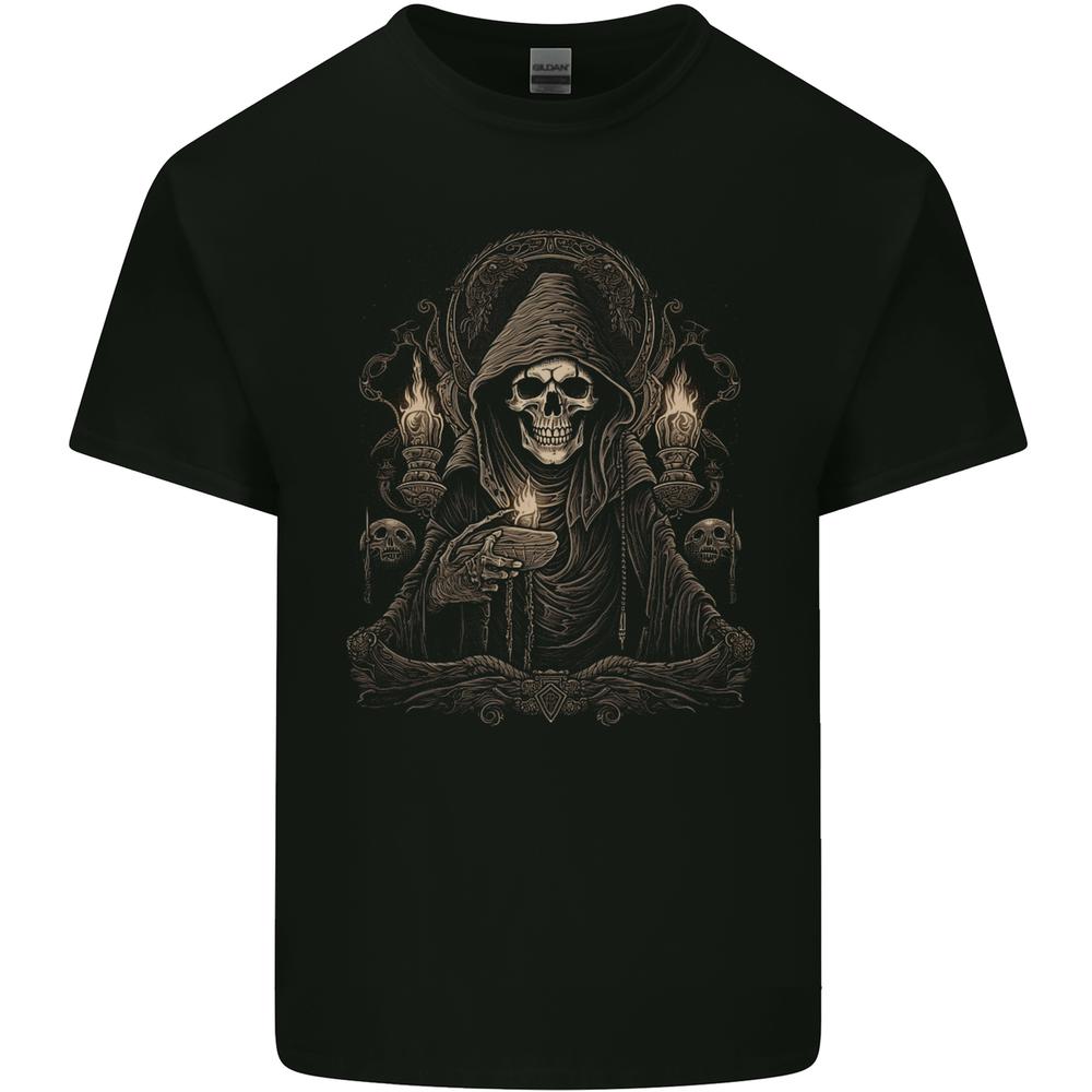 Gothic Grim Reaper Goth Heavy Metal Skull 3 Kids T-shirt Childrens L