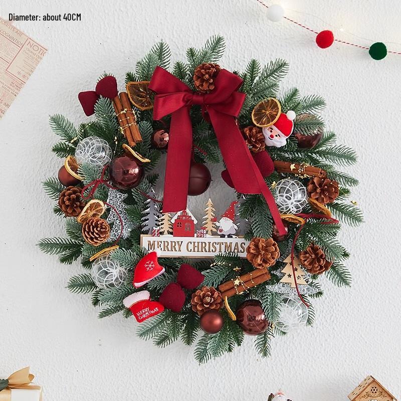 Elegant Korean Style 50cm Christmas Wreath