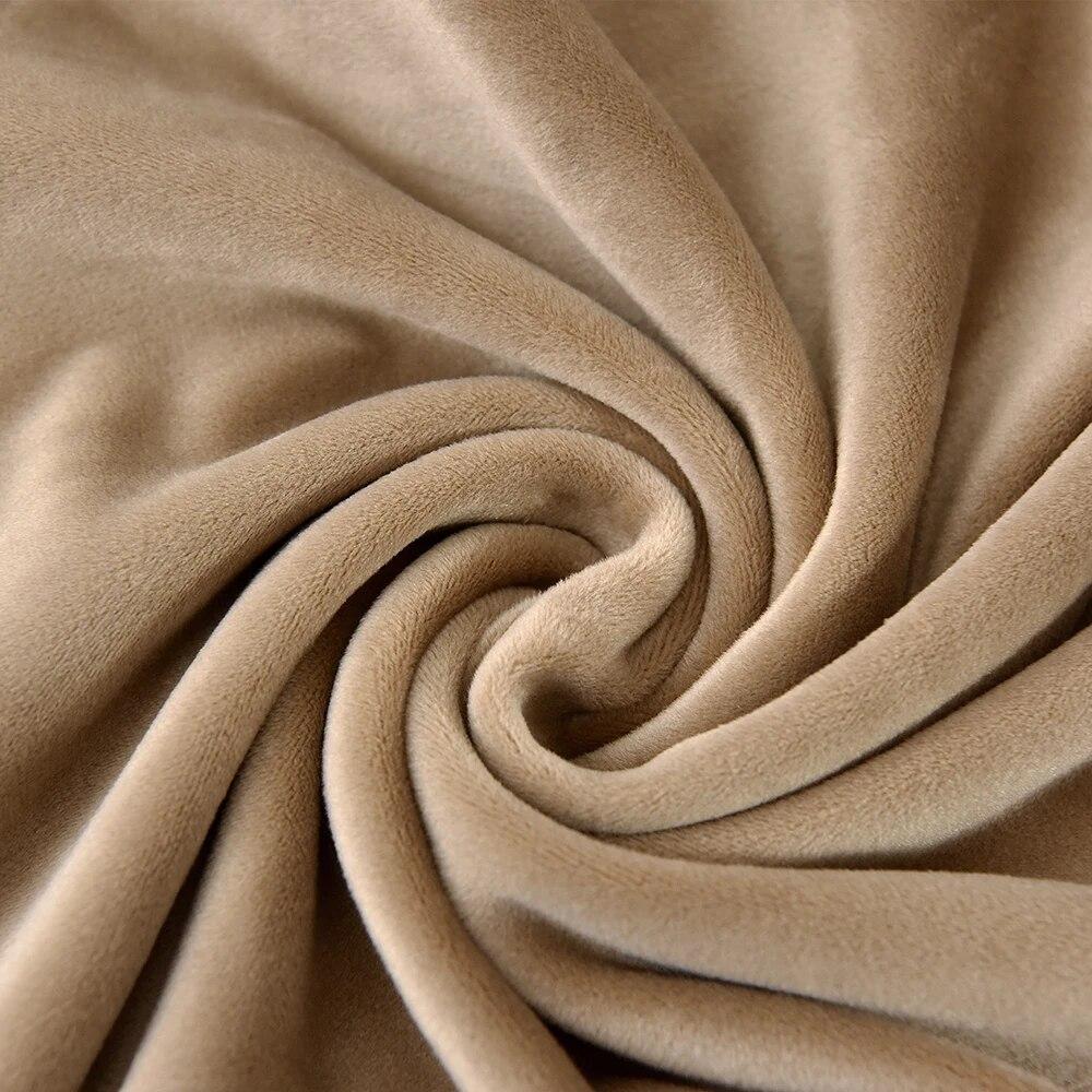 Solid Color Velvet Shell Chair Cover Washable Removable Back Chair Covers Stretch Dining Seat Cover for Hotel Home Dining Room