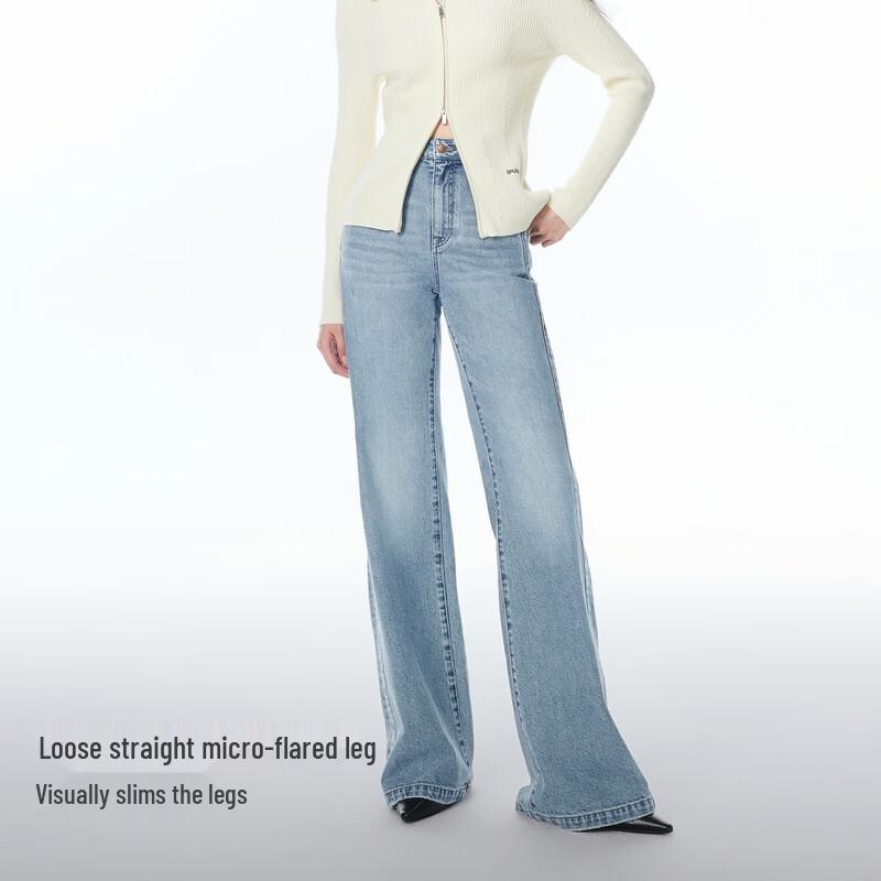 

Peacebird Women s D High-Waist Flared Straight-Leg Jeans